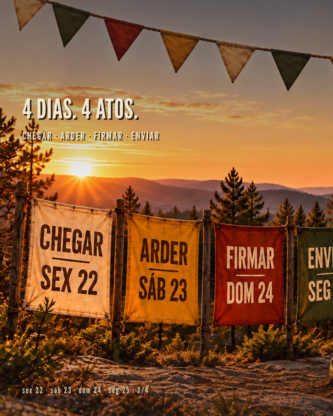 Carrossel 1, 3/4 · Os 4 Atos: 4 DIAS. 4 ATOS.