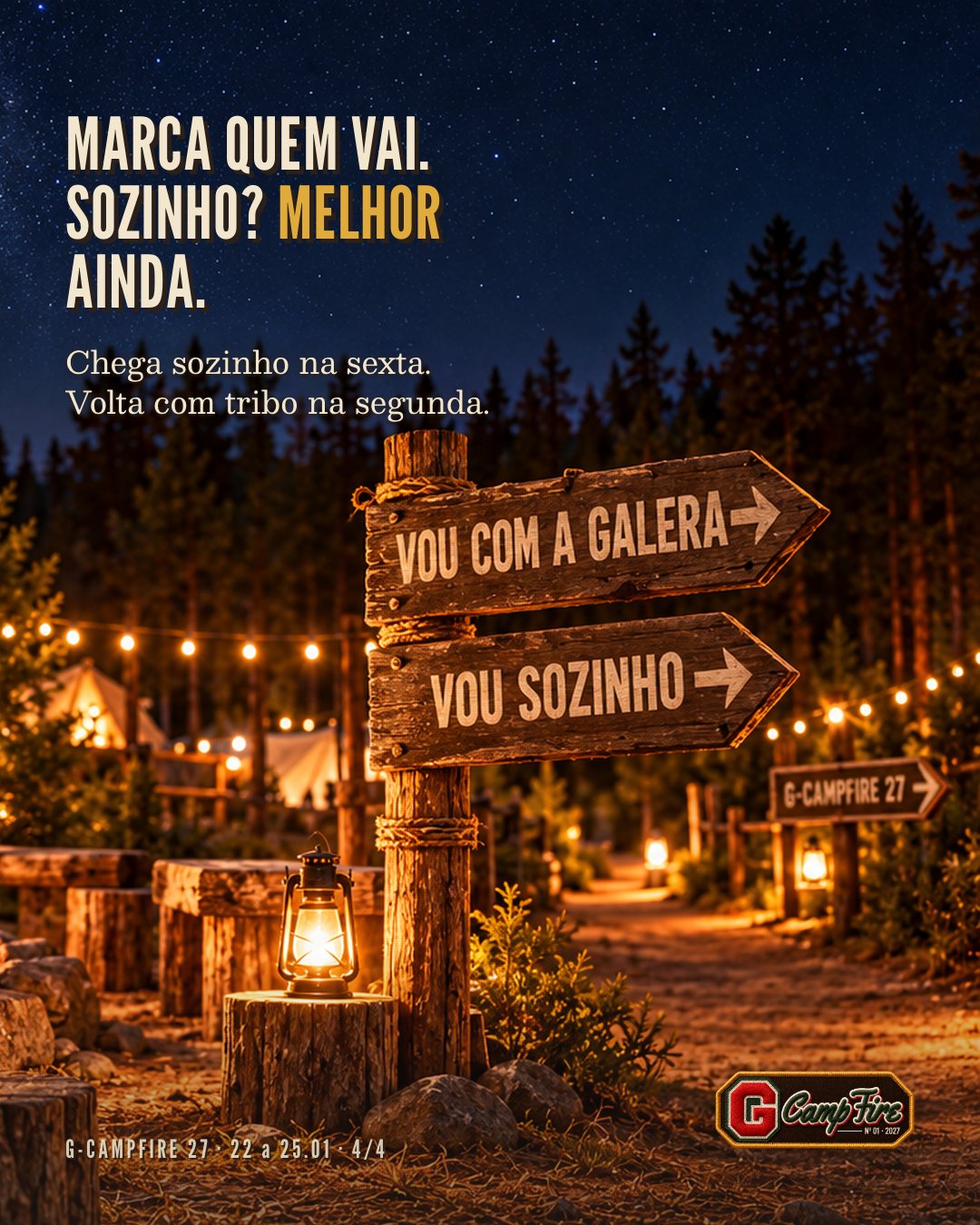 Carrossel 2, 4/4 · CTA: Marca quem vai. Sozinho? MELHOR ainda.